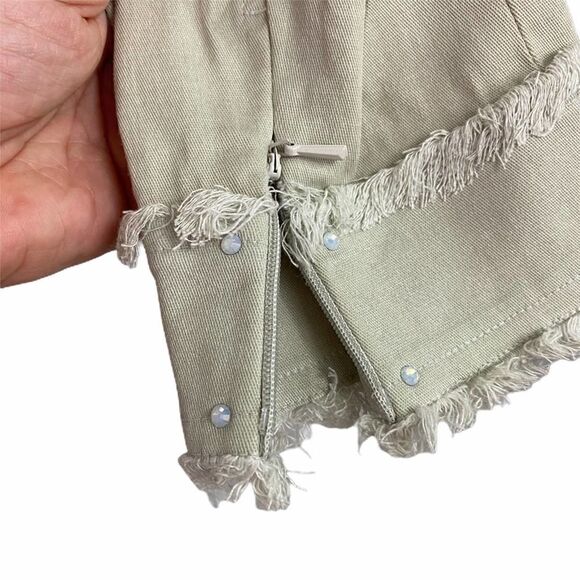 Trousers Etc Tan Fringe Jacket with Austrian Crystal Embellishments Size 6 NWOT - Picture 3 of 8